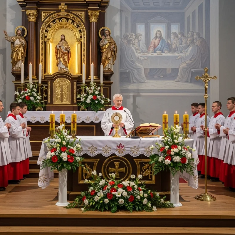 Boże Ciało – dlaczego cztery ołtarze? Symbolika, której mogłeś nie znać - Pierwszy ołtarz: Tam, gdzie wszystko się zaczęło – pamiątka Ostatniej Wieczerzy