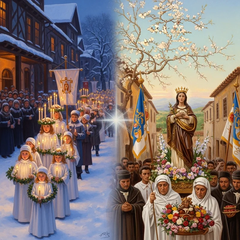 Święta Łucja z Syrakuz: Patronka światła i osób niewidomych. - Święta Łucja w tradycji i kulturze – od Skandynawii po Sycylię